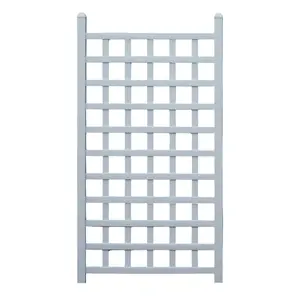 Dura-Trel Country Garden 35 x 66 Inch Vinyl Outdoor Garden Patio Trellis, White