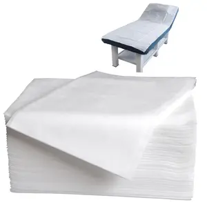 100 Pcs 31.5" x 71" White Waterproof Disposable Bed Sheets Non Woven Fabric SPA Massage Table Bed Cover