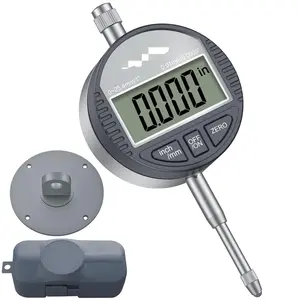Electronic Digital Dial Indicator Gauge Inch/Metric Conversion 0-1 Inch/25.4 mm Digital Probe Indicator Dial Test Gauge High Resolution: 0.0005''/0.01mm