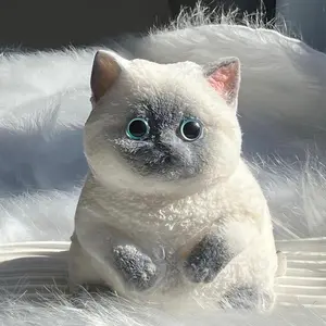 【6” Large】MOBECK 3DTaba Squishy Cat,Cat Taba Squishy,Squishy Toys，Taba Cat Squishy Squeeze Toys,Adorable Squishy Cat, Large Taba Soft Giant Squishy Finger Stress Relief Toys (Siamese cat)