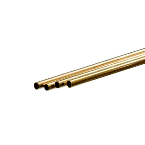 Round Brass Tube: 6mm OD x 0.45mm Wall x 1 Meter Long (4 Pieces)