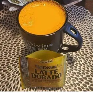 Divina Latte Dorado Premium Beverage Coffee - Cremoso Texture Supports Circulation & Reduces Inflammation - US