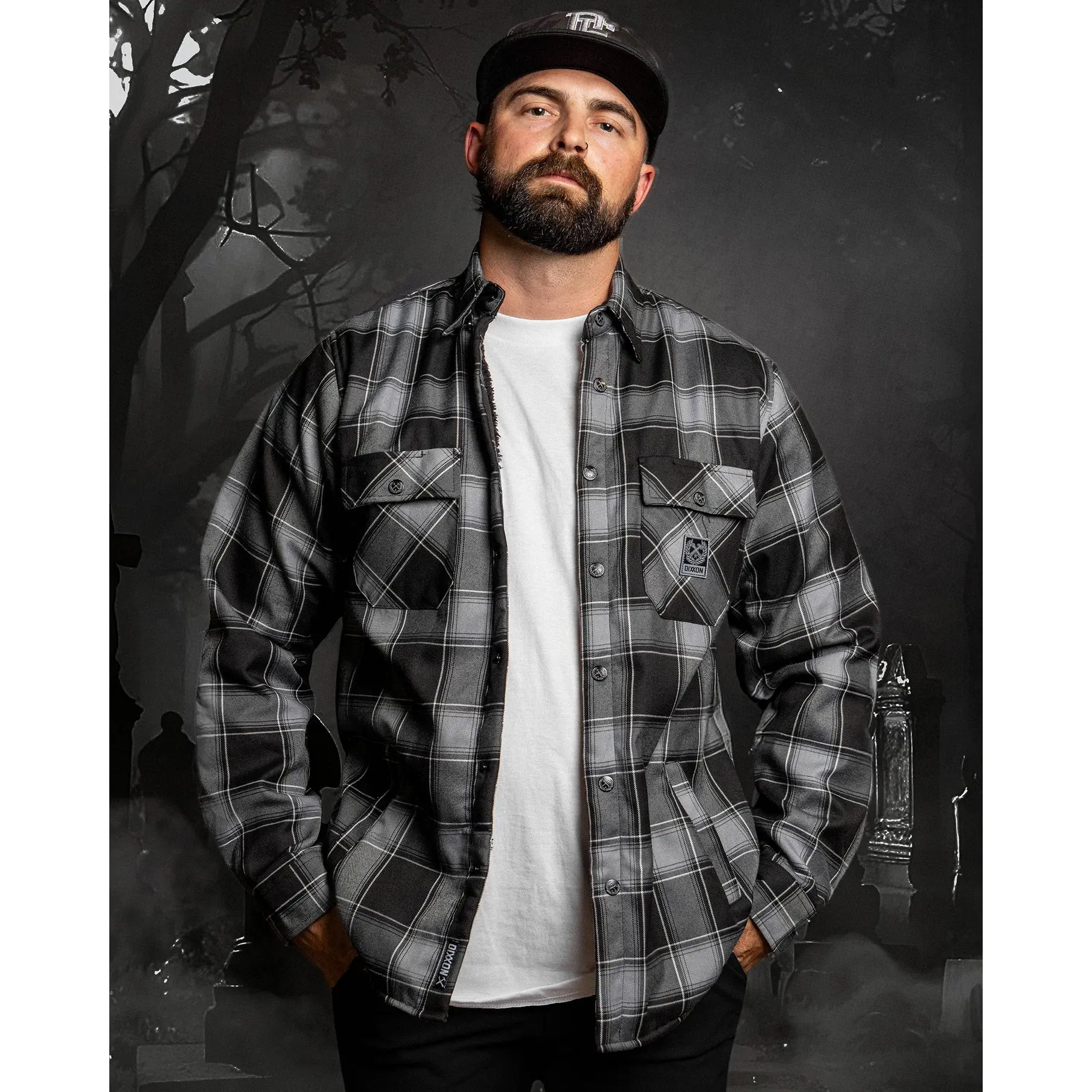 The Graveyard Sherpa Lined Flannel Jacket