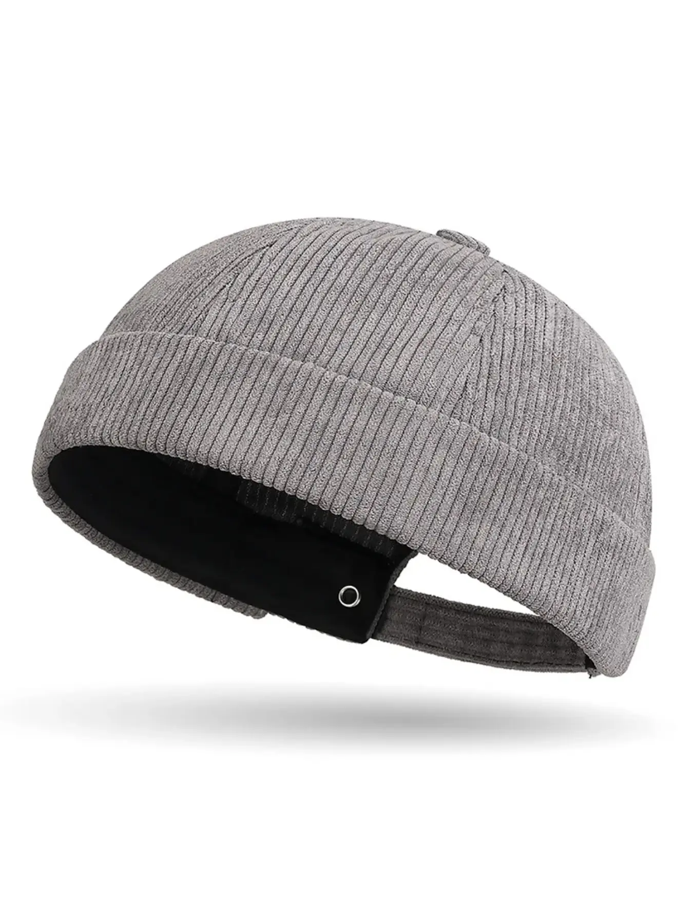Unisex Thick Corduroy Brimless Hat  Solid Color Tang Cap, Street Hip-Hop Vintage Casual Basic Hat for Men and Women Cycling Caps, Mushroom Cap