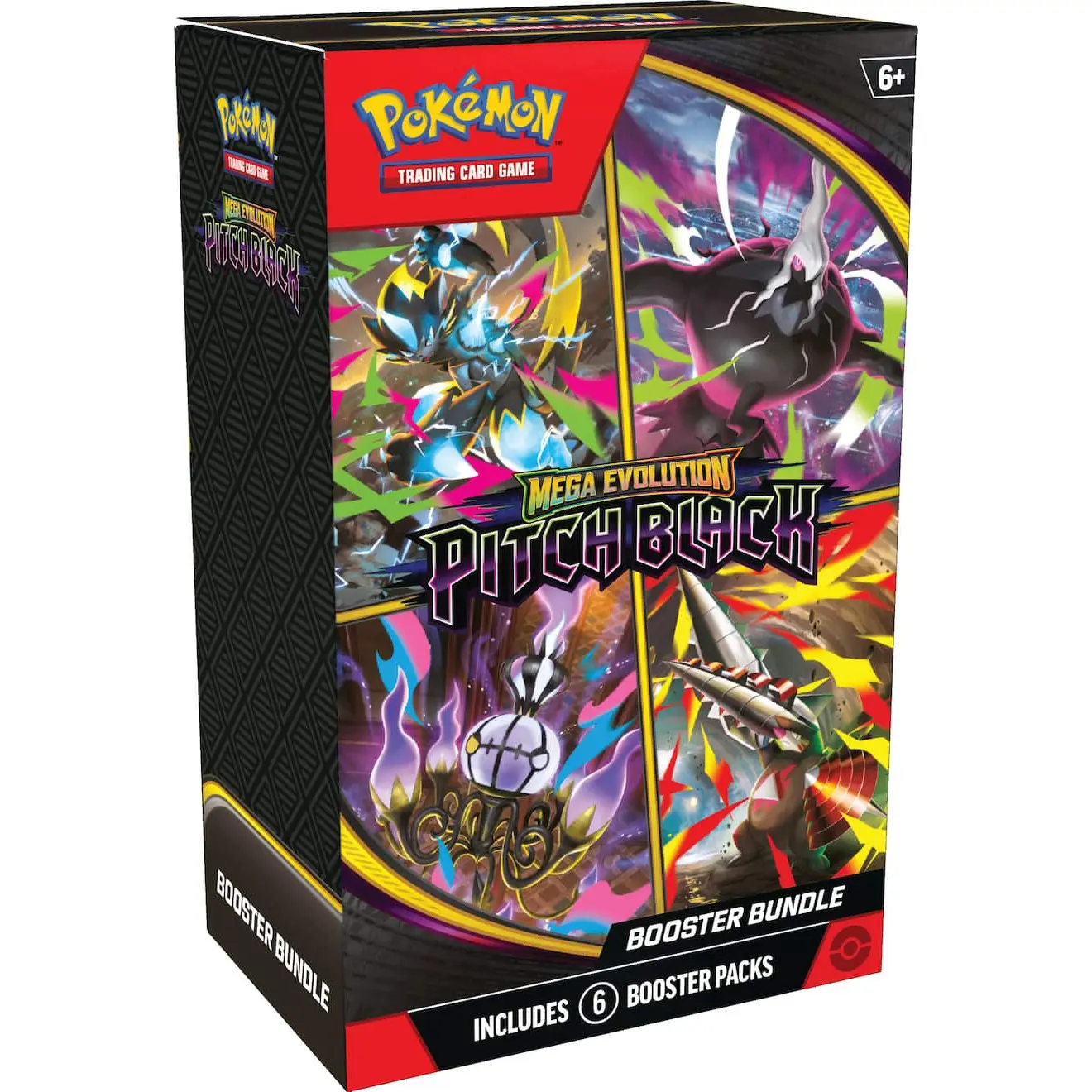Pokemon TCG: Mega Evolution Pitch Black - Booster Bundle (6 Packs)