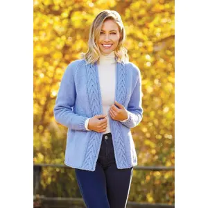 Cabled Trim Cardigan