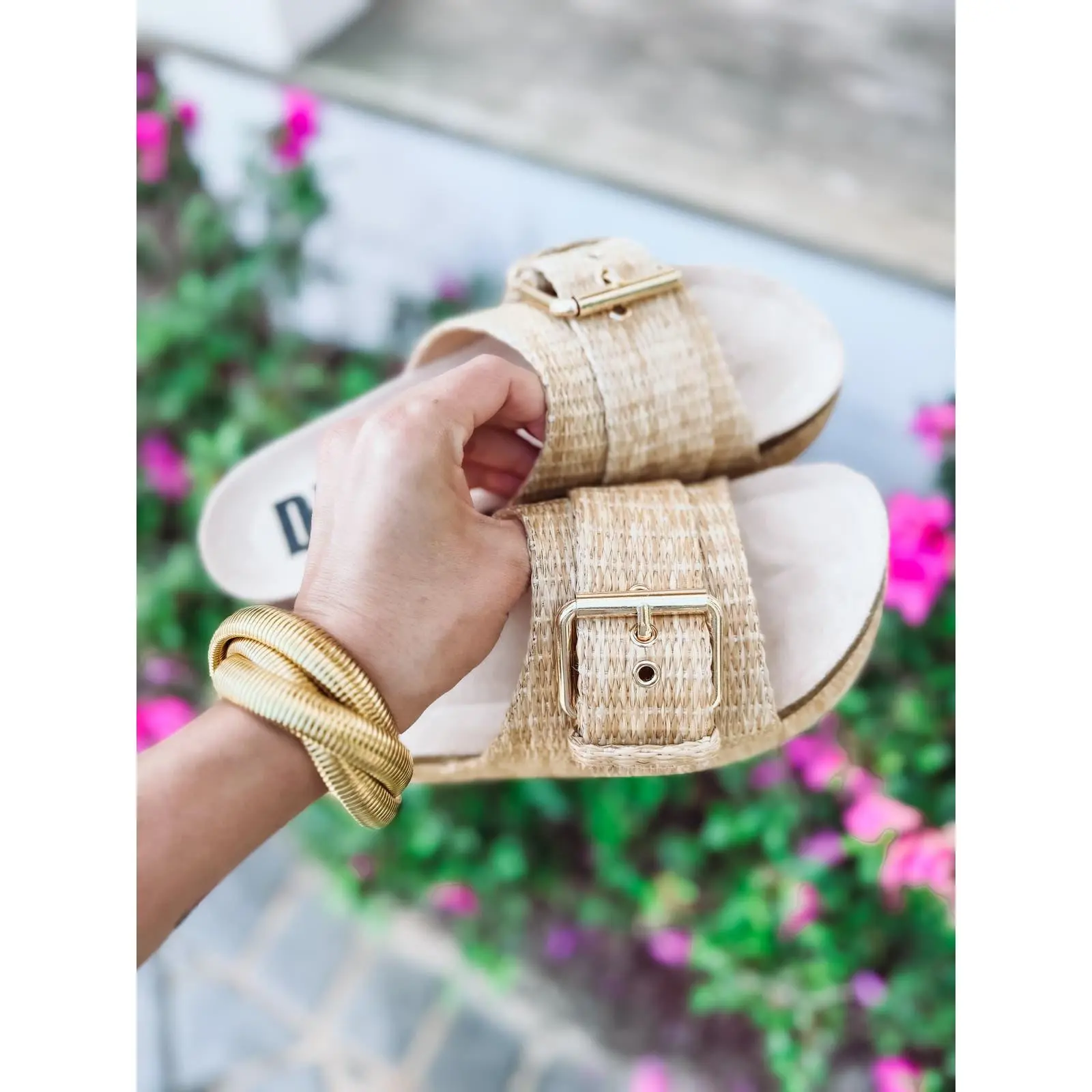 Palm Island Raffia Platform Sandals