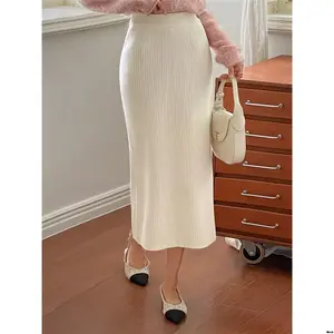 Spring and Autumn Dress Wool Knitted Solid Color Casual Women's DAZY