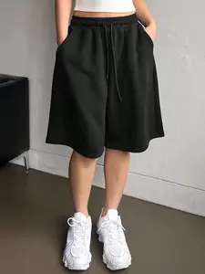 Women's Casual Athletic Shorts with Elastic Drawstring Waist, Lightweight Fabric for All Seasons, Comfortable Loose Fit Workout and Lounge Shorts