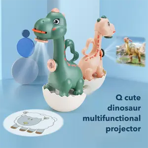 L-NLT01 Upgrade Dinosaur Drawing Projector Toys for Ages 3+ Years Old, Tracing and Drawing Projector for Kids with Two Projector Heads, Smart Art Sketcher Projector with 96 Stencils, Toddler Toys for Boys (Green/Pink)