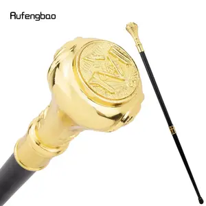 Golden Freemasonry Freemasons VG Totem Walking Cane Fashion Walking Stick Gentleman Crosier Knob Walking Stick 93cm