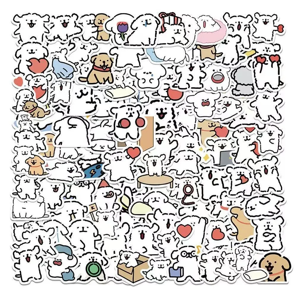 200pcs unique line-drawn Maltese dog stickers, cute cartoon puppy stickers for Cellphone case DIY and planners, Accessories