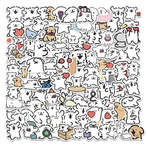 200pcs unique line-drawn Maltese dog stickers, cute cartoon puppy stickers for phone case DIY and planners