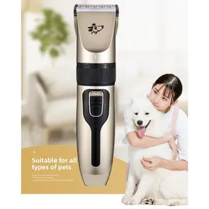 Electric Pet Dog Clipper for Grooming, Hair Trimmer for Golden Retriever Poodle, Cordless Rechargeable Animal Shaver, Quiet Professional Clippers for Thick Coat