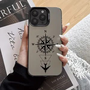 Creative Minimalist Airplane Heading Pattern Phone Case, Anti-Slip and Drop-Proof, Compatible with iPhone 17 AIR 17/16/15/14/13/12/11/8/7 PRO PRO MAX X XS XR PLUS, Ideal Gift for Friends and Family, CYK427