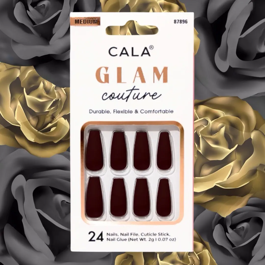 GLAM COUTURE | MEDIUM-COFFIN-BROWN Matte Nail