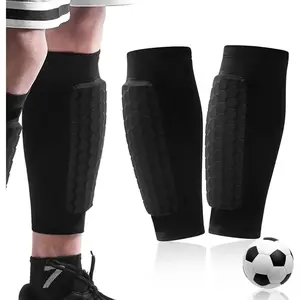 Soccer Shin Guards Shin Pads for Kids Youth Adult Calf Compression Sleeve with Honeycomb Pads, Lightweight Protective Soccer Shin Pads Gear for Football Baseball Boys, Girls