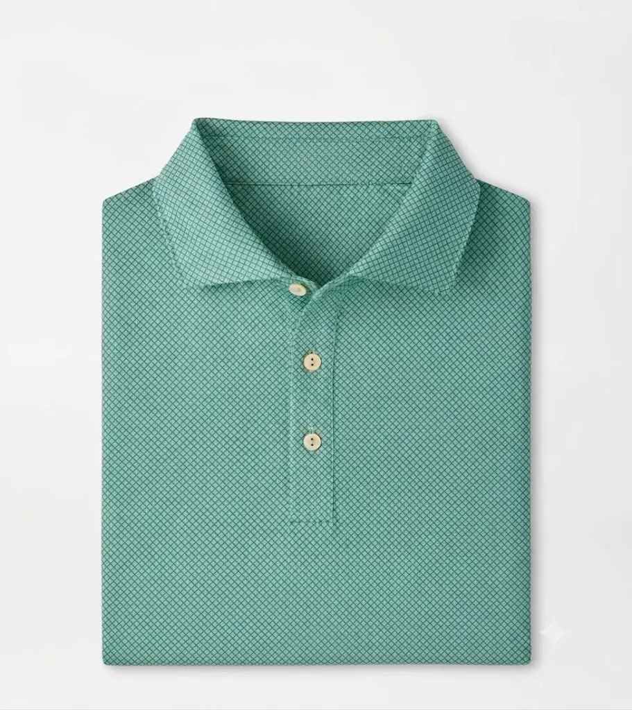 Men's Breathable Jersey Golf Polo with Embroidered Logo