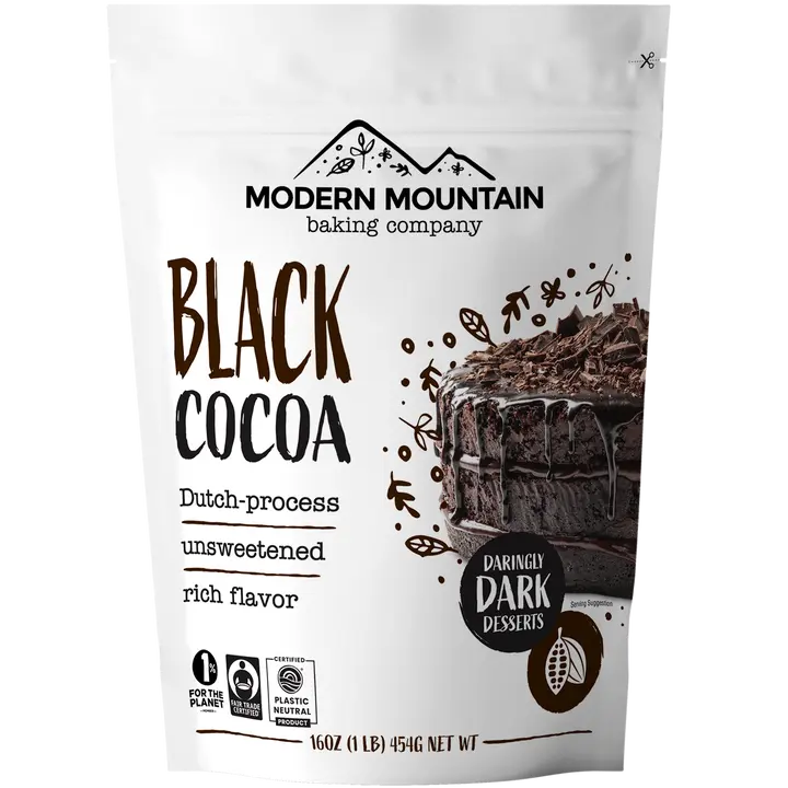 Black Cocoa Powder (8 oz) Bake the Darkest Chocolate Baked Goods, Achieve Rich Chocolate Flavor, Natural Substitute for Black Food Coloring, Dutch-Processed Cocoa Powder, Unsweetened, Extra Dark, Fair Trade Certified Black Cocoa Powder