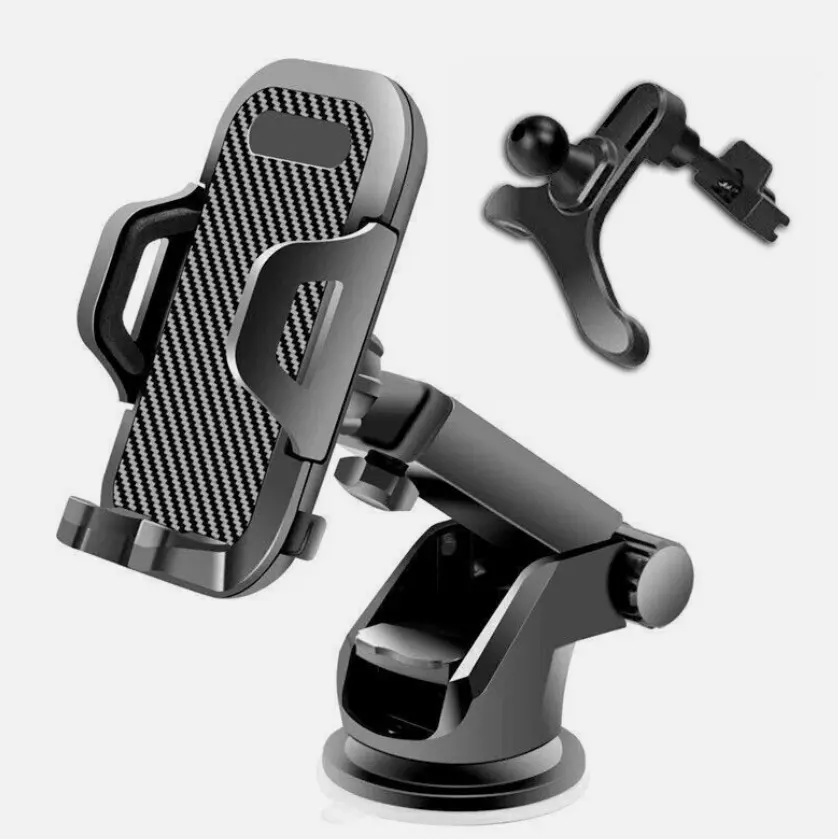 360° Rotatable Universal Car Phone Mount - Windshield, Dashboard Holder Compatible with Cell Phones, GPS Devices