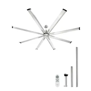 fathersdaygift VEVOR 84 In Ceiling Fan without Light, 6-Speed Remote Control, Aluminum 8-Blade, Reversible DC Motor, Modern Low Profile Flush Mount Fan for Bedroom, Living Room, Patio, Indoor/Outdoor, Brushed Nickel