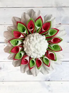 Peppermint Swirl Christmas Petal Wreath