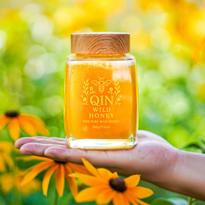Qinling Forest Wild Raw Honey 100% Organic 500g 17.6 oz per Jar Manuka Tallow Maple Syrup Vegan Maple Syrup