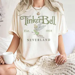 Vintage Tinker Bell Comfort Colors/Gildan Shirt Tinkerbell 1953 Neverland Shirt Peter Pan Shirt Fairy Magical Shirt Casual Adult & Youth & Toddler Magic Kingdom Tee, Graphic shirt, Gift Birthday
