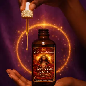 God's Heavenly Scents Crème Of Passionate Kisses Luxury Body Oil 50 ml - Silky Lightweight Formula for Radiant Glow & Sweet Creamy Scent