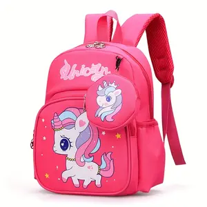 Cute Print Kids Backpack for Girls 3-6 Years Lightweight Durable School Bag Adjustable Straps Zipper Closure Daycare Playful Design Easy to Carry Toddler Backpack