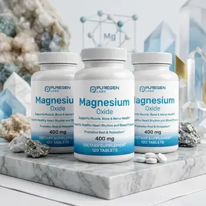 Magnesium Oxide High Potency 400 mg Tablets, Muscle Recovery and Relaxation Support Supplement, Daily Immune Wellness Formula, 120 Count