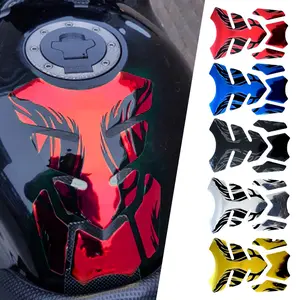 3D Flame Motorcycle Oil Drum Mat Sticker - Durable Protective Cover for HONDA Yamaha for VINCI Victory, Red/Black/Blue/White Geometric Design with Bold Typography, Easy to Apply & Remove, Motorcycle Stickers, Motorcycle Customization, Bold Graphic Design,