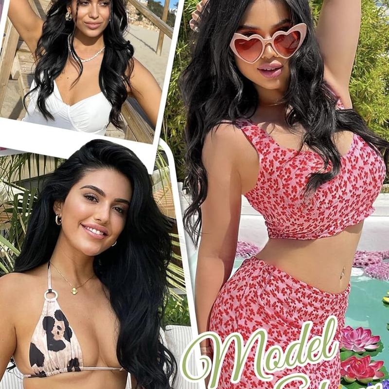 Vita's Wigs Highlighted Long Curly Hair Extensions, Seamless and Damage-Free Application, Available in 16/20/24 Inches, Versatile for Everyday Wear.