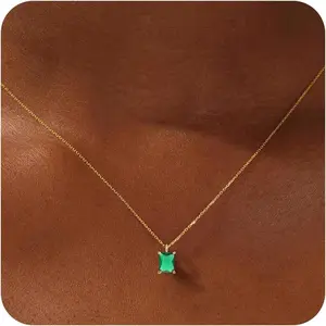 Household daily necessities Eaciy Christmas Gifts for Grandkids Teen Girls - 18K Gold Plated Birthstone Necklace Stocking Stuffer for Teen Girls Birthday Gifts for 5 6 7 8 9 10 11 Year Old Girl