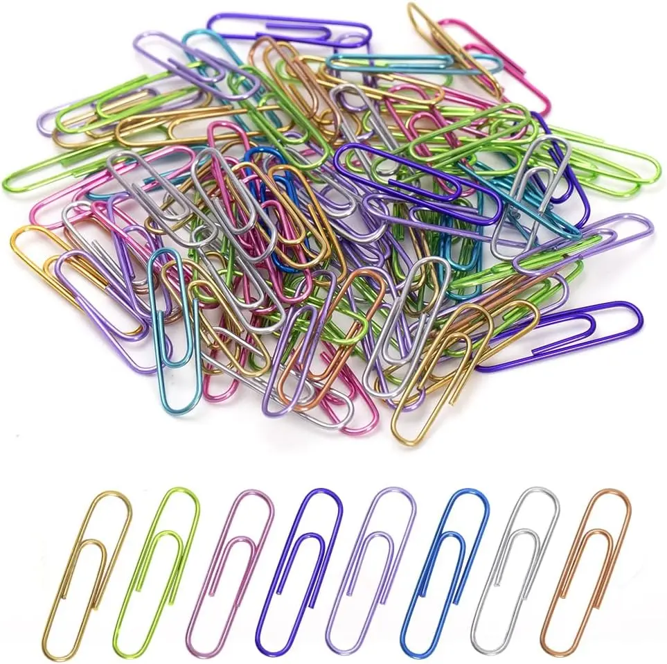 240pcs Medium Size Colored PaperClips | Assorted Colors, Paper Clips for Paperwork Office School and Personal Use