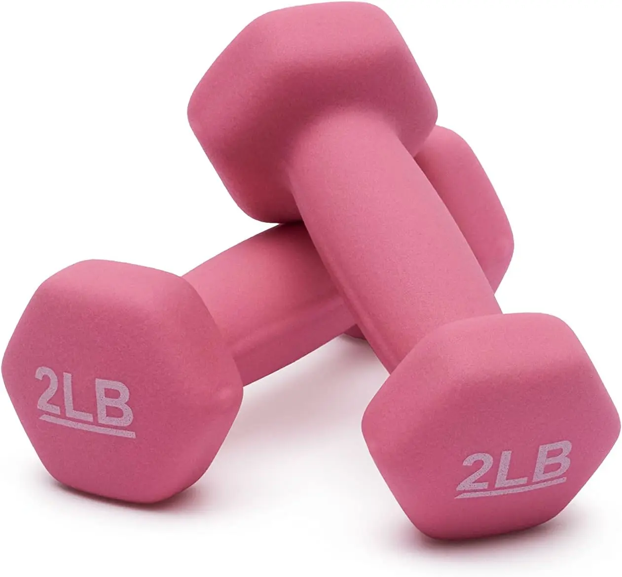 2Lb Neoprene Hand Weights Pair – Exercise Dumbbells for Home Gym Workout Yoga Cardio Strength Training