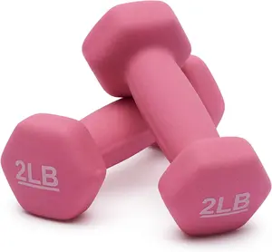 2Lb Neoprene Hand Weights Pair – Exercise Dumbbells for Home Gym Workout Yoga Cardio Strength Training