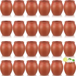 Set of 24 (3oz) Cantaritos de Barro Mexicanos Mini Cantaritos Shooters Pottery  Glasses for , Margaritas, Mojitos, Mexican Jarritos de Barro Mexicanos, Taco Tuesday  Cups