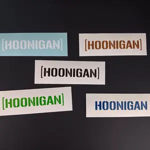 Hoonigan Customizable Vinyl Decal - 4" to 12" Sizes Available, Permanent Adhesive for Hard Surfaces, Color Options Available, Customization Available