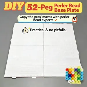 Large 2.6mm Perler Bead Pegboard, Durable Heat-Resistant Fuse Beads Board, DIY Craft Peg Board for Kids Art Projects, Garden Decorations & Wind Chime Making