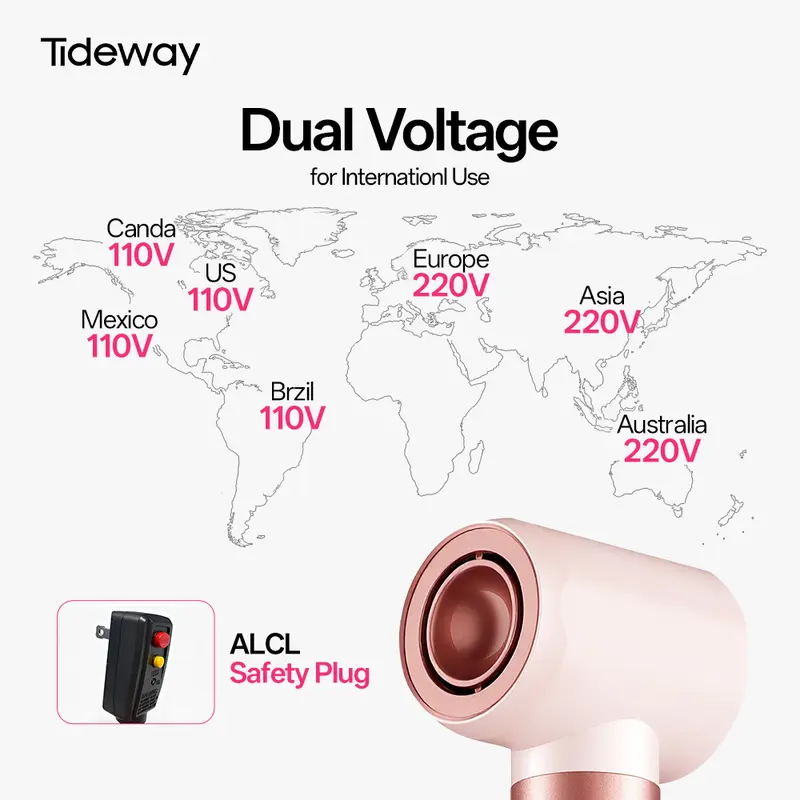 Tideway Prowaver 6 in 1 Hot Air Styler Wrap w/ Ionic Tech, Dual Voltage (100-240V) High-Speed Hair Dryer Brush Auto Wrap Curlers, Volumizing Styling Blower Brush with Travel Bag, Perfect Present for Women Friend Family Gift Christmas New Year Viral 3