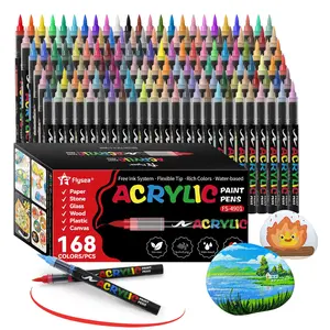 Acrylic Paint Marker Pen Set, 1 Box Waterproof Marker Pen for Rock, Wood, Fabric, Canvas, Glass, DIY Crafts, Art Supplies, Acrylic Markers