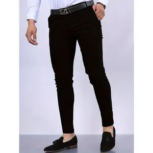 Slim Fit Elegant Slacks, Men's Casual Vintage Style Slightly Stretch Dress Pants For All Seasons Business Banquet Dinner, Old Money Style