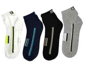 Side Stripe 12 Pairs Ankle Quarter Low Cut Thin Cotton Socks for Women & Men Size 10-13 Casual Lightweight Spandex Breathable Classic Menswear Simple Striped Stylish Tropical Multi Color