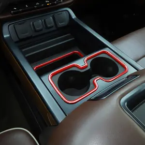 For 2014-2018 Chevy Silverado/GMC Sierra Center Console Storage Cup Holder Trim Frame cover Truck Interior Automotive Auto Vehicle