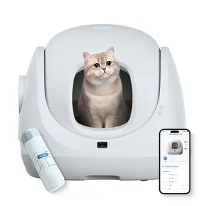 CATLINK Ultra-Quiet Self-Cleaning Litter Box, Triple Pinch-Free Safety Protection, AI Health Monitoring, Multi-Cat Recognition, Extra-Large Space, App-Controlled Automatic Litter Box for Beginners & Multi-Cat Homes