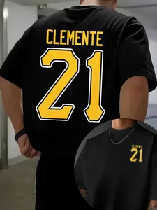 Roberto Clemente 21 Oversized T-Shirt, Pittsburgh Baseball Graphic Tee, Men's Casual Streetwear, Retro Sports Shirt, Gift for Him, Game Day Essential