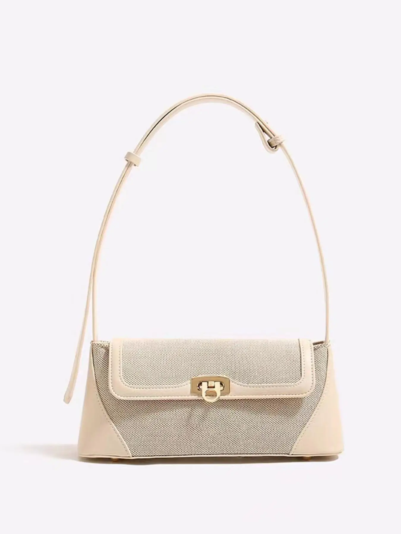 Women's Fashionable Solid Color Shoulder Bag, Vintage Buckle Decorated Crossbody Bag for Work & Daily Used, Casual Trendy Versatile Daily Commuting Ba