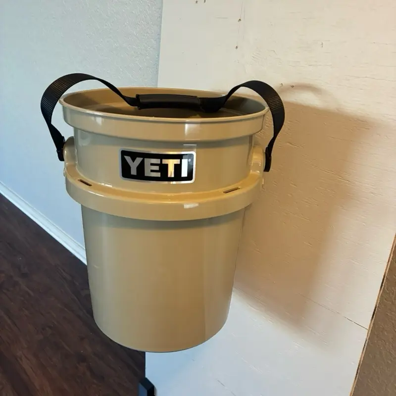 LoadOut Bucket Wall Mount for a Yeti | 3D Printed Car Detailing Storage | Made in USA