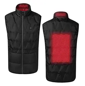 Heated Vest for Boys with Rechargeable Battery Pack Included - Lightweight Electric Heating 7v Smart Warming Vest Black